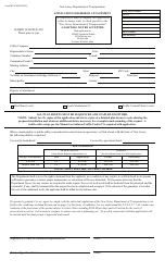 Document preview: Form MT-105A Application for Bridge Attachment - New Jersey