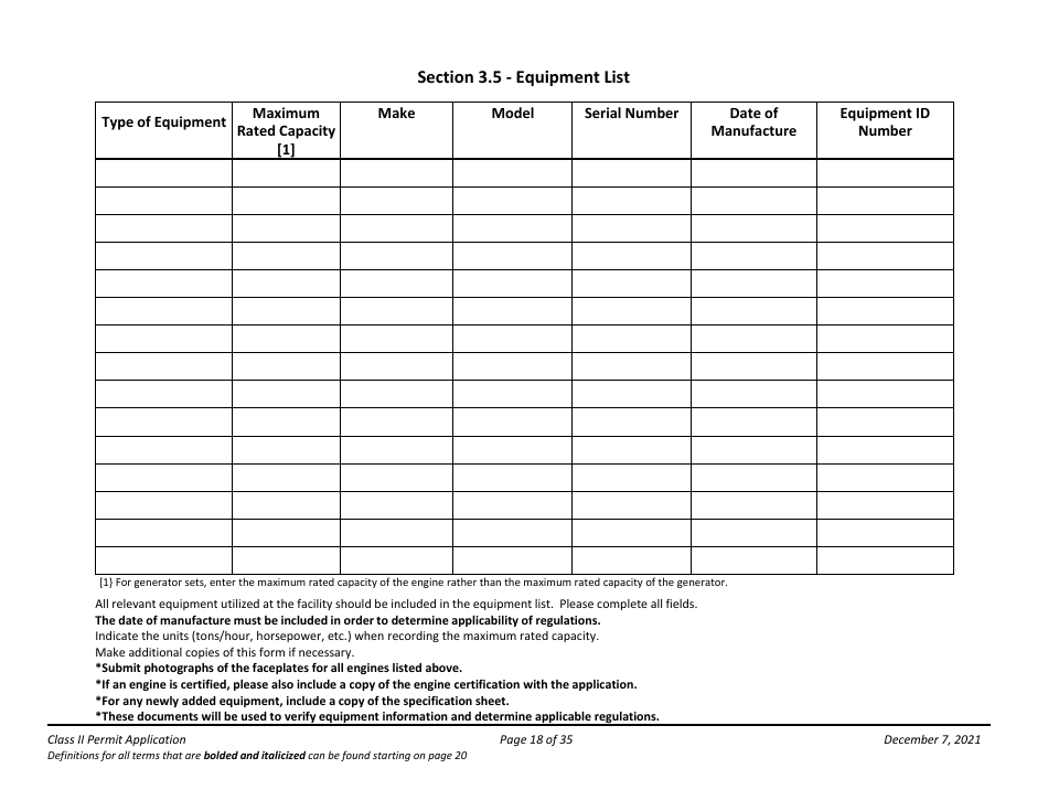 Application Packet for Class II Permit - Arizona, Page 18