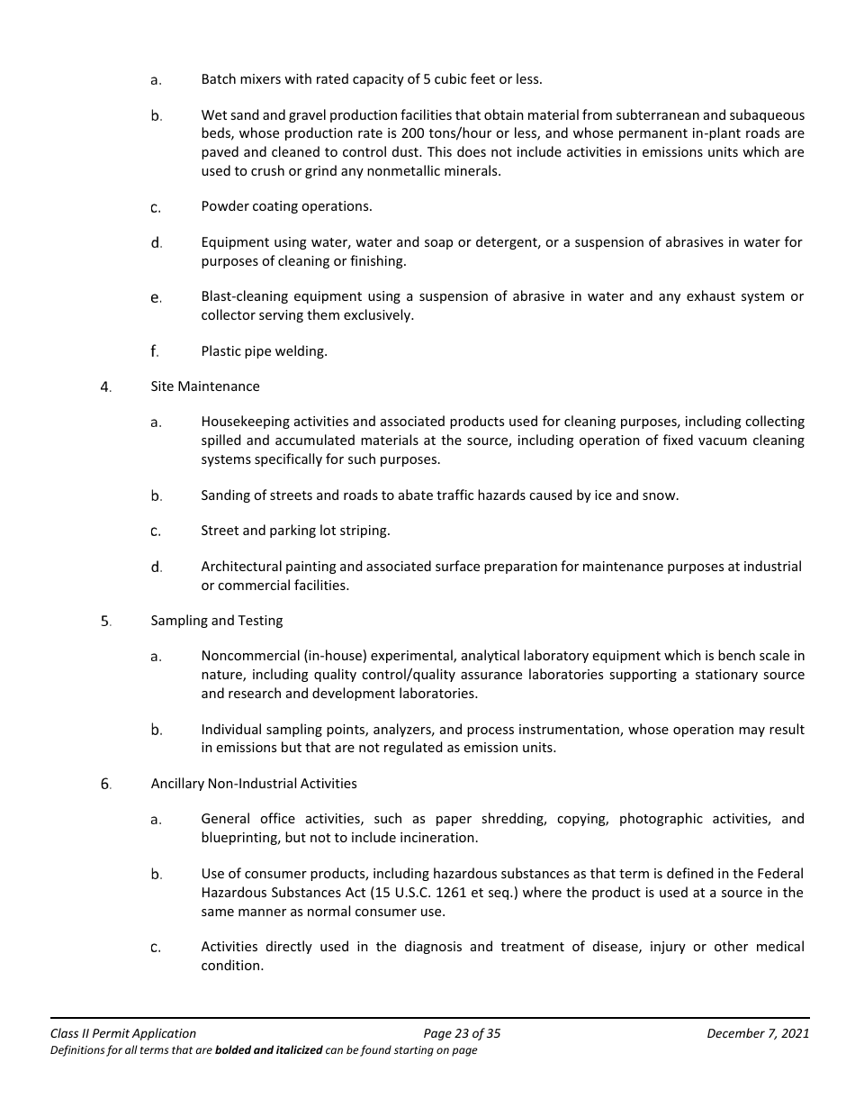 Application Packet for Class II Permit - Arizona, Page 23
