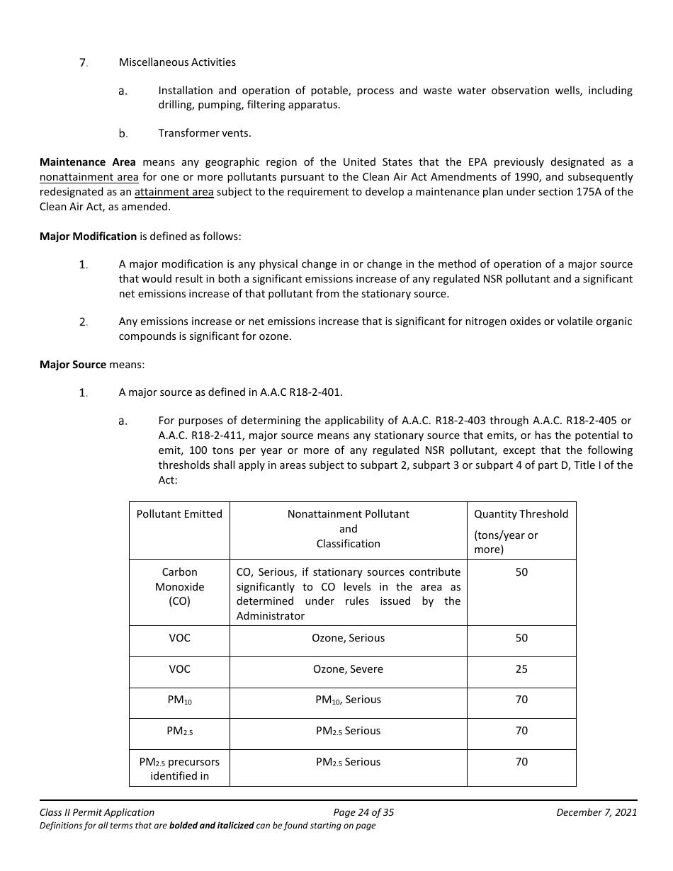 Application Packet for Class II Permit - Arizona, Page 24