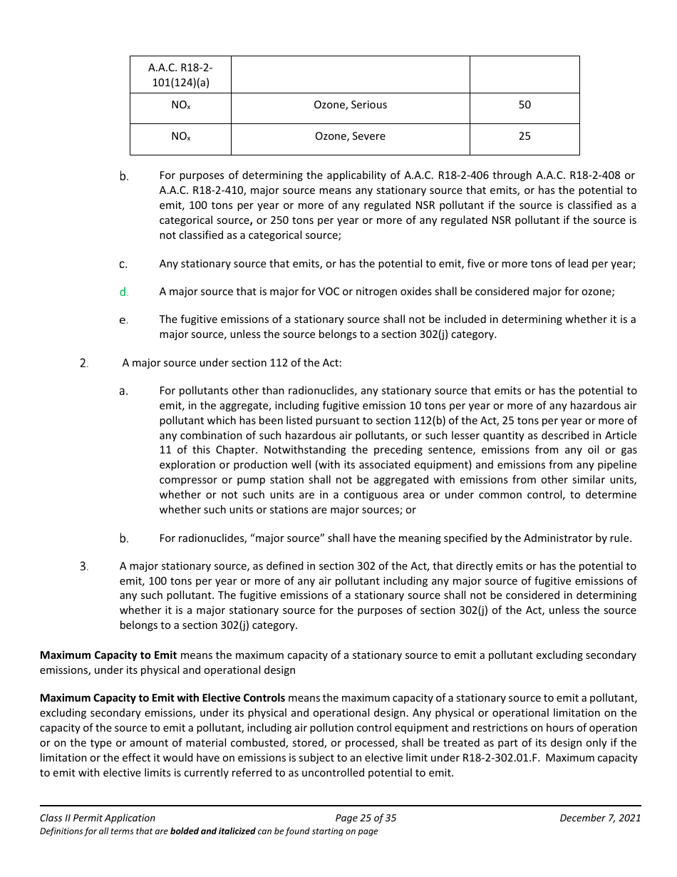Application Packet for Class II Permit - Arizona, Page 25
