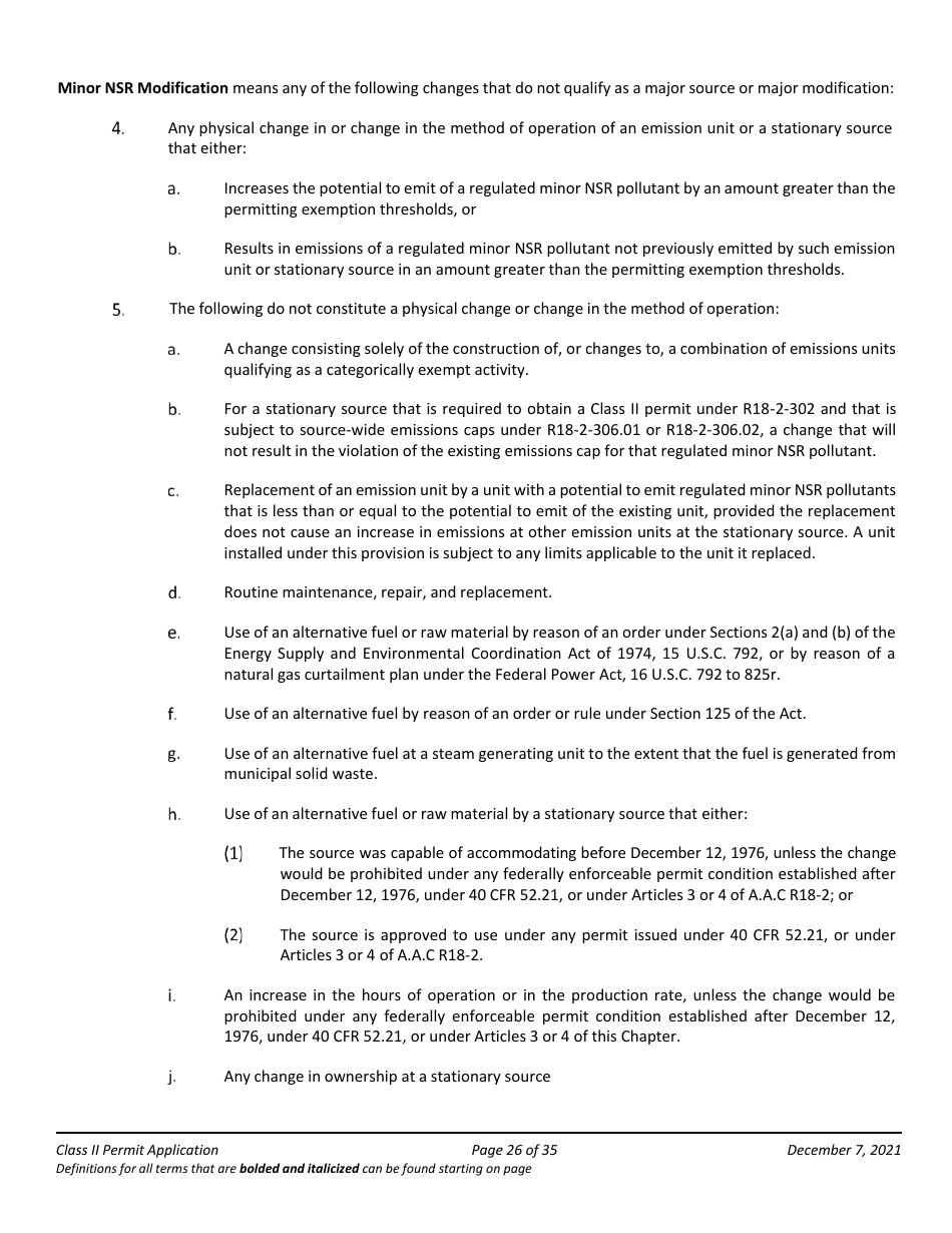 Application Packet for Class II Permit - Arizona, Page 26