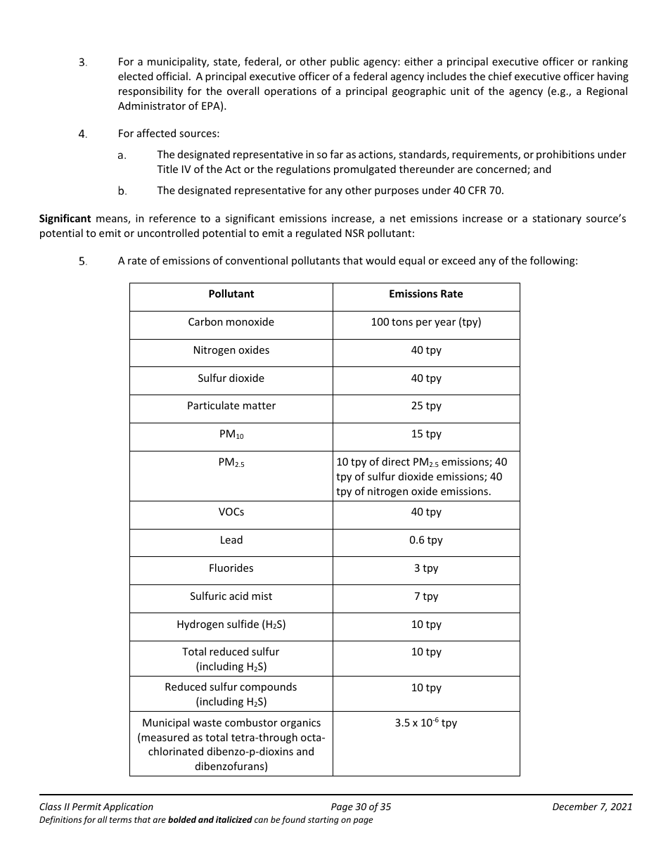 Application Packet for Class II Permit - Arizona, Page 30