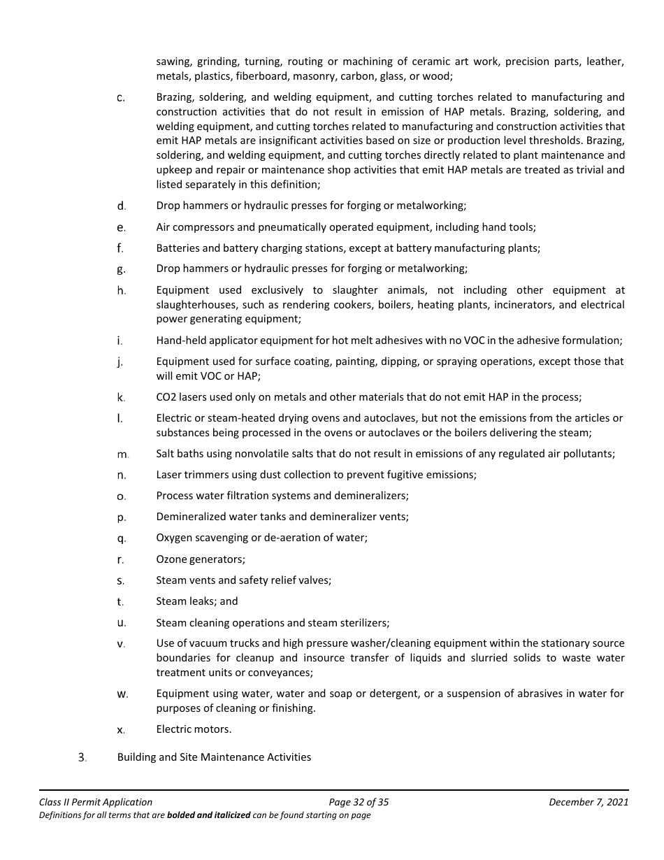 Application Packet for Class II Permit - Arizona, Page 32