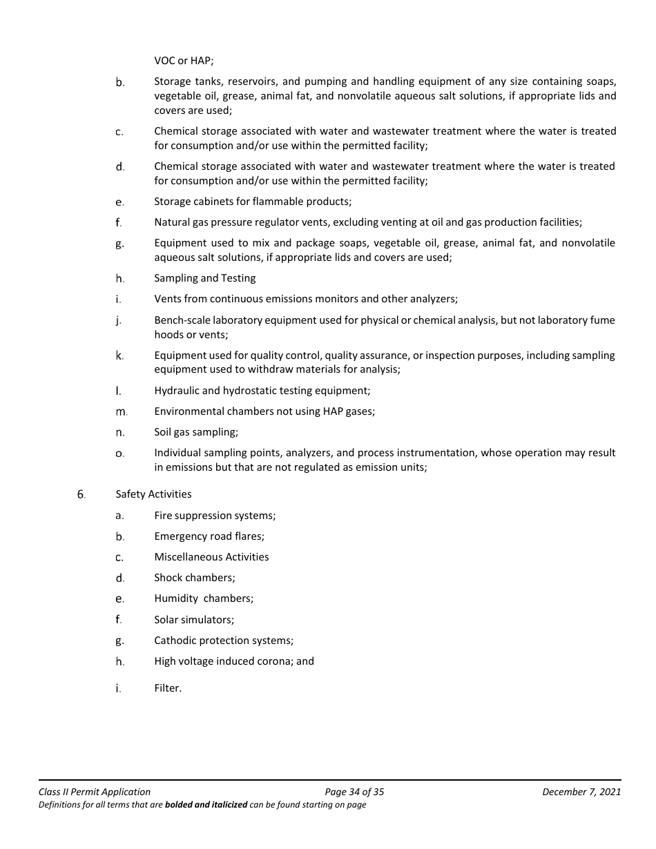 Application Packet for Class II Permit - Arizona, Page 34
