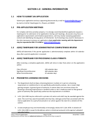 Application Packet for Class II Permit - Arizona, Page 3