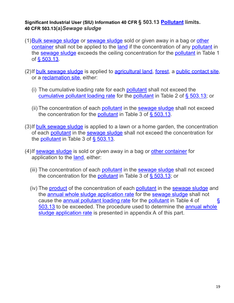 AZPDES Biosolids General Permit Notice of Intent (Noi) - Arizona, Page 19