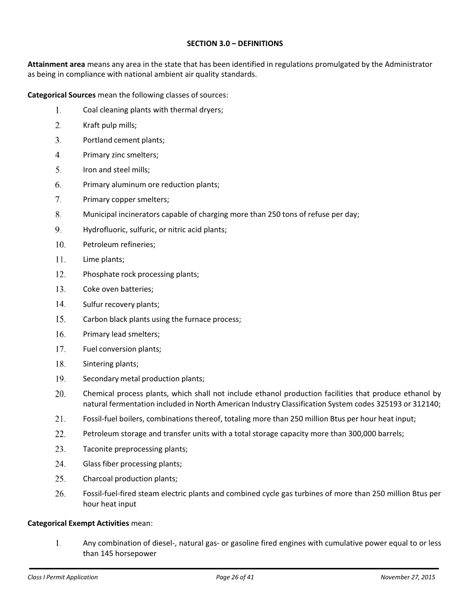 Application Packet for a Class I Permit - Arizona, Page 26