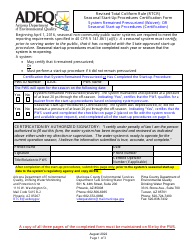Document preview: Revised Total Coliform Rule (Rtcr) Seasonal Start-Up Procedures Certification Form - Arizona
