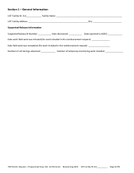 Reimbursement Request Form for Preapproved Suspected Release Confirmation - Underground Storage Tank (Ust) Tank Site Improvement Program (Tsip) - Arizona, Page 2