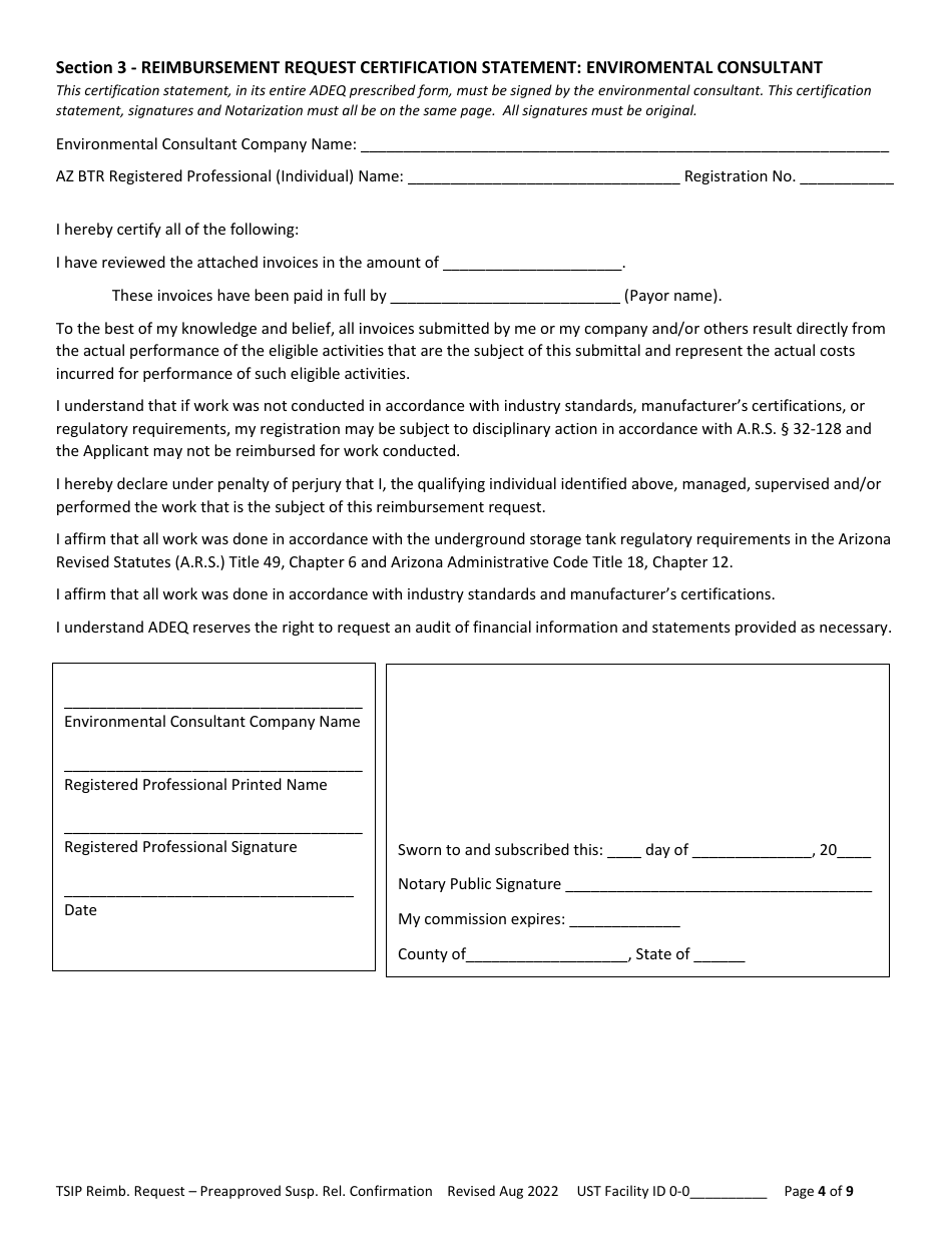 arizona-reimbursement-request-form-for-preapproved-suspected-release