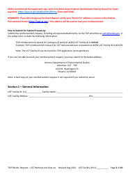 Reimbursement Request Form for Ust Removal - Underground Storage Tank (Ust) Tank Site Improvement Program (Tsip) - Arizona, Page 2