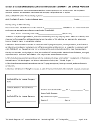 Reimbursement Request Form for Ust Removal - Underground Storage Tank (Ust) Tank Site Improvement Program (Tsip) - Arizona, Page 5
