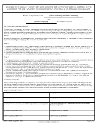 WHS Form 24 Washington Headquarters Services (WHS) Domestic Employees Teleworking Overseas (Deto) Agreement for DoD Employees Working Remotely at or Near a U.S. Embassy or Consulate