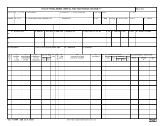 Document preview: DD Form 1384 Transportation Control and Movement Document