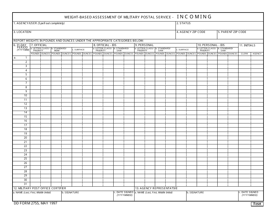 DD Form 2755 - Fill Out, Sign Online and Download Fillable PDF ...