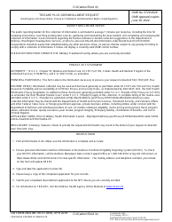 DD Form 2854 TRICARE Plus Disenrollment Request