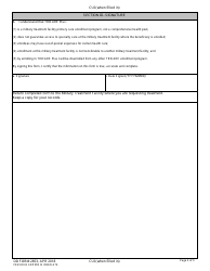 DD Form 2853 TRICARE Plus Enrollment Application, Page 3