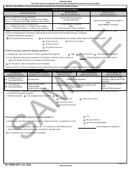 DD Form 2978 Mental Health Assessment - Sample, Page 5