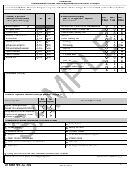 DD Form 2978 Mental Health Assessment - Sample, Page 7