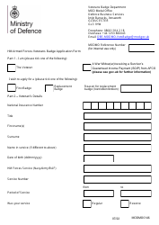 MOD Form MO0146 HM Armed Forces Veterans Badge Application Form - United Kingdom, Page 3