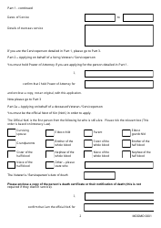 MOD Form DMO0001 Medal Application Form - United Kingdom, Page 4