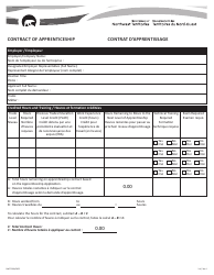 Form NWT9308 Contract of Apprenticeship - Northwest Territories, Canada (English/French)