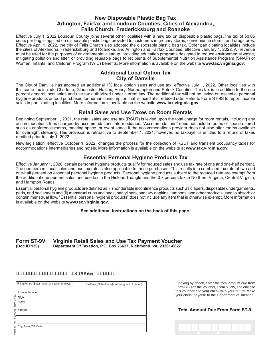 Form ST-9 Virginia Retail Sales and Use Tax Return - Virginia, Page 3