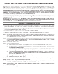 Form WCT-2A Virginia Watercraft Sales and Use Tax Worksheet - Virginia, Page 2