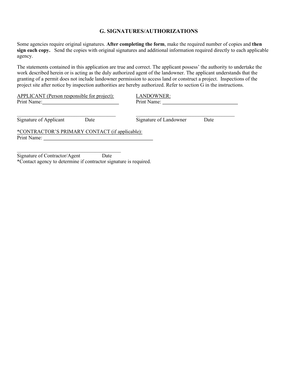 Joint Application for Proposed Work in Montanas Streams, Wetlands, Floodplains  Other Water Bodies - Montana, Page 7
