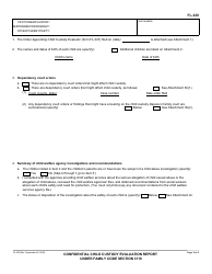 Form FL-329 Confidential Child Custody Evaluation Report Under Family Code Section 3118 - California, Page 2