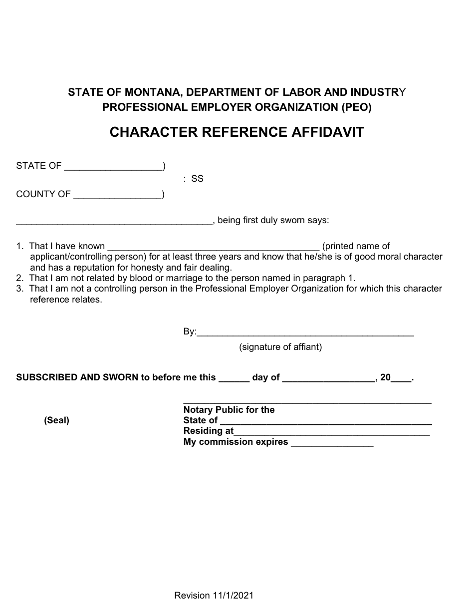 Initial Professional Employer Organization Application for Licensure - Montana, Page 12