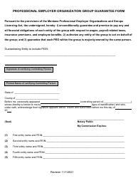 Initial Professional Employer Organization Application for Licensure - Montana, Page 15