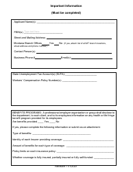 Initial Professional Employer Organization Application for Licensure - Montana, Page 2