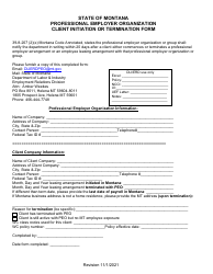 Initial Professional Employer Organization Application for Licensure - Montana, Page 5