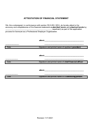 Initial Professional Employer Organization Application for Licensure - Montana, Page 6