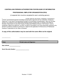 Renewal Professional Employer Organization Application for Licensure - Montana, Page 11