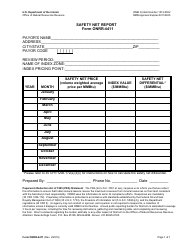 Form ONRR-4411 Safety Net Report