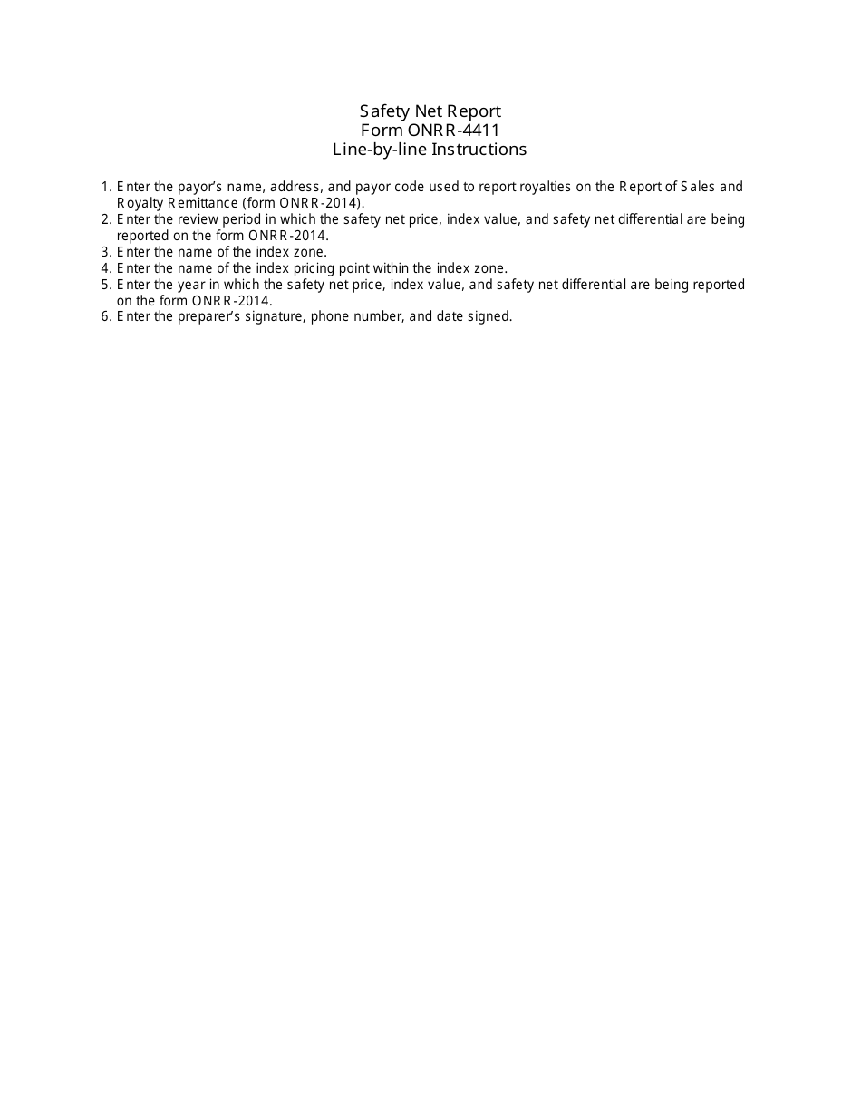 Form ONRR-4411 Safety Net Report, Page 3