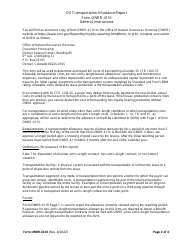 Form ONRR-4110 Oil Transportation Allowance Report, Page 2