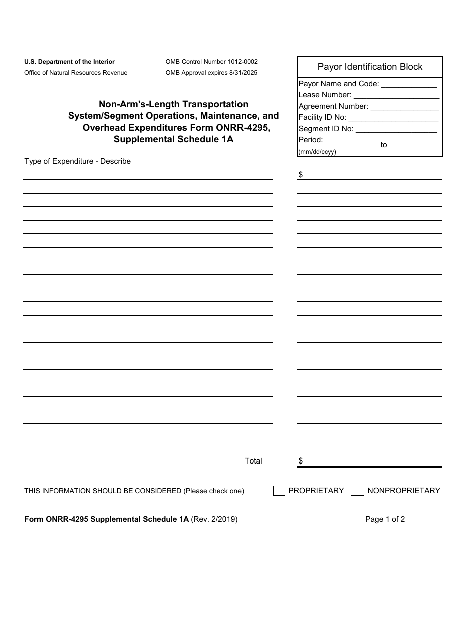 Form ONRR-4295 Gas Transportation Allowance Report, Page 12