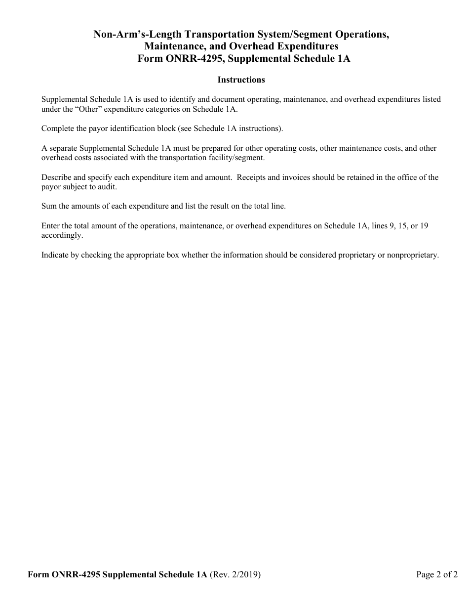 Form ONRR-4295 Gas Transportation Allowance Report, Page 13