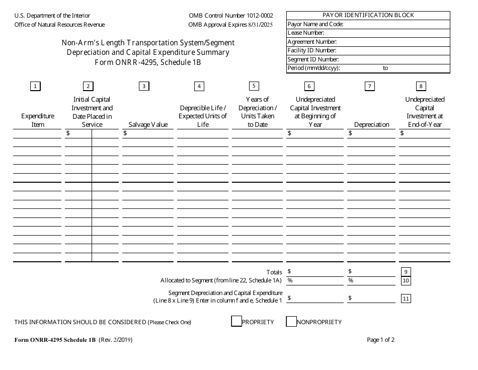 Form ONRR-4295 Gas Transportation Allowance Report, Page 14