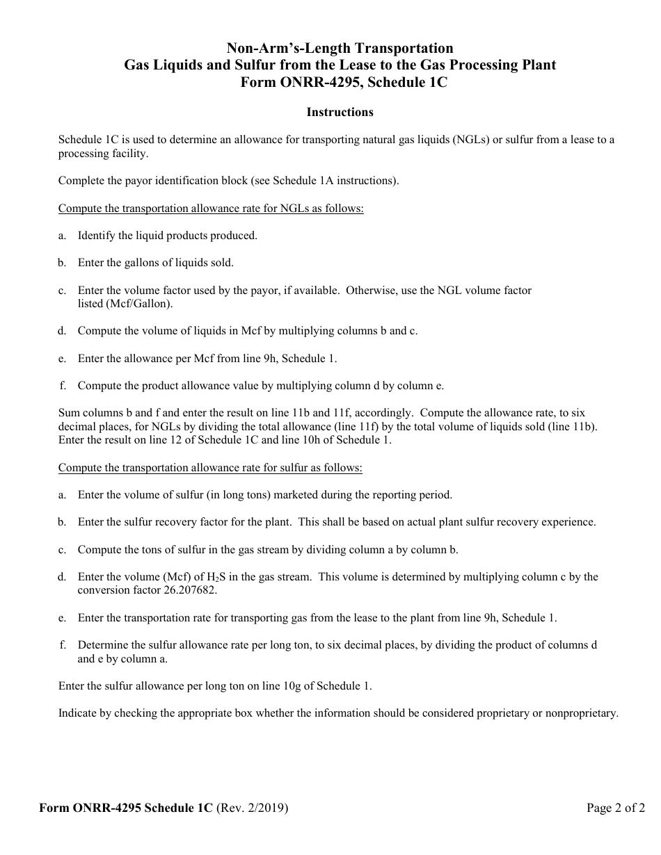 Form ONRR-4295 Gas Transportation Allowance Report, Page 17