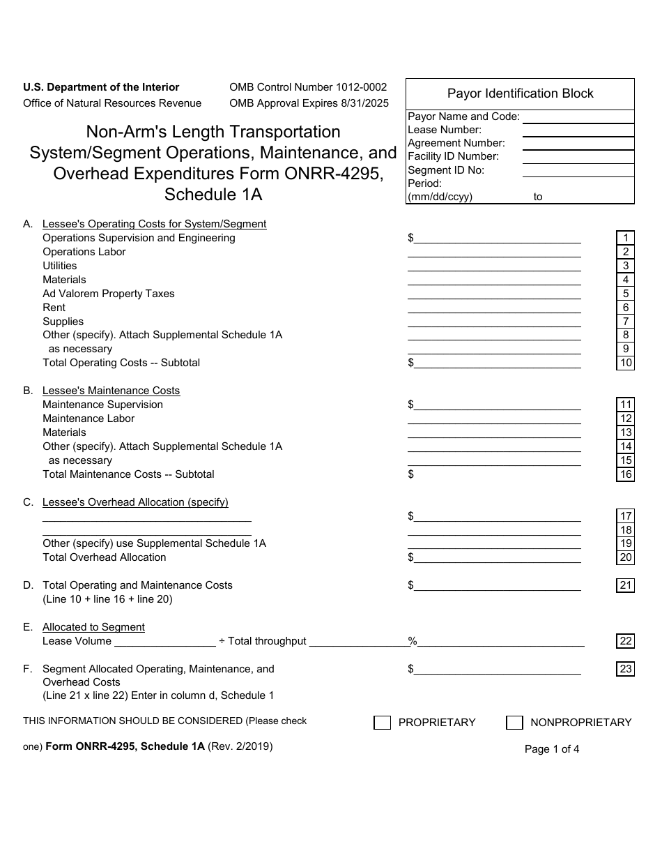 Form ONRR-4295 Gas Transportation Allowance Report, Page 8