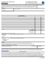Form LS-265 Certification of Funeral Expenses