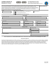 Document preview: Form LS-570 Carrier's Report of Issuance of Policy
