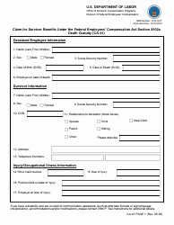 Document preview: Form CA-41 Claim for Survivor Benefits Under the Federal Employees' Compensation Act Section 8102a Death Gratuity