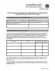 Document preview: Form CA-40 Designation of a Recipient of the Federal Employees' Compensation Act Death Gratuity Payment Under 5 U.s.c. 8102a