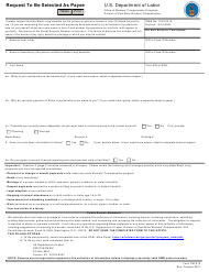 Document preview: Form CM-910 Request to Be Selected as Payee